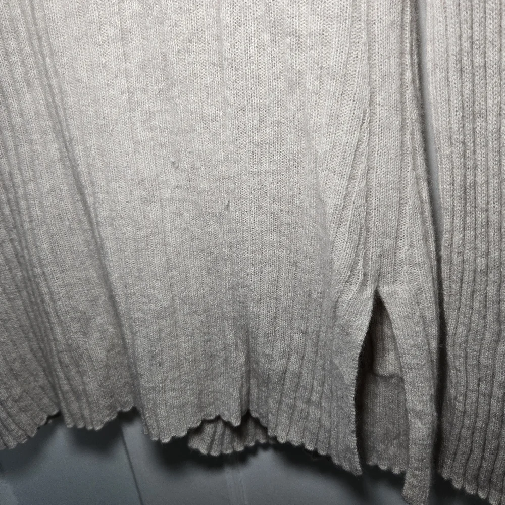 Alashan Womens Cashmere Open Front Cardigan Size L Cream Quiet Luxury Minimalist - Picture 10 of 14